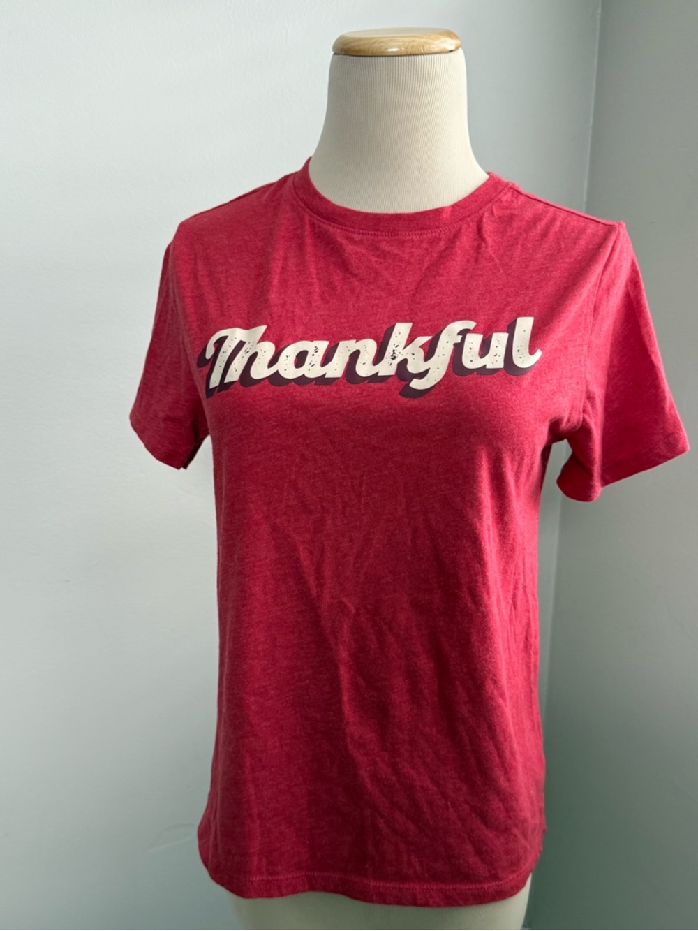 Cat & Jack Red “Thankful” Graphic Tee Size L (10/12) – Excellent Condition